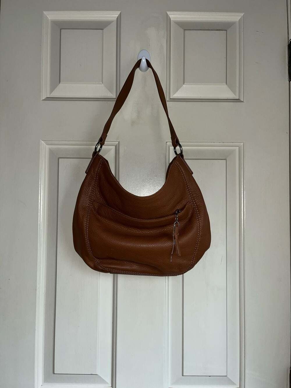 The Sak Iris Large Leather Hobo Bag in Teak